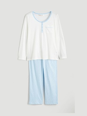 Lc Waikiki Yeni Sezon Büyük Beden U Yaka Kadın Pijama Takımı