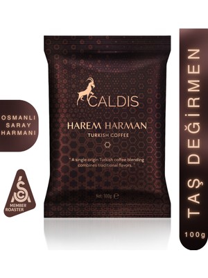Caldis® Harem Harman™ 100 gr Türk Kahvesi (Saray Harmanı & Taze Kavrum & Taze Öğütüm)