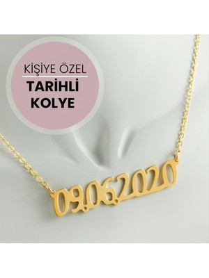 Zenvia Kişiye Özel Tarih Yazılı Kolye ZNVBJTR-23577