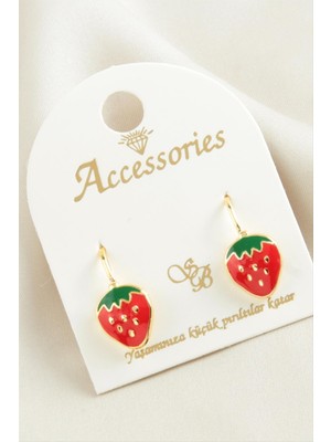 Zenvia Çilek Mineli Klipsi Küpe ZNVBJTR-23577