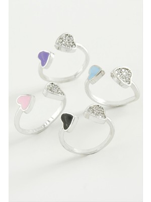 Zenvia Kalp Taşlı Mineli Eklem Yüzük ZNVBJTR-23577