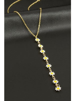 Zenvia Papatya Mineli Çelik Y Kolye ZNVBJTR-23577