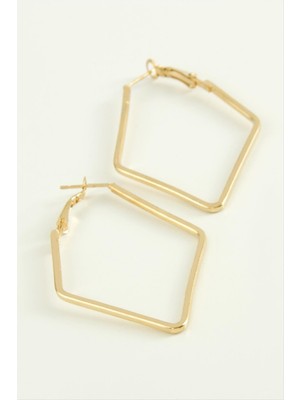 Zenvia Dörtgen Halka Küpe 6 cm ZNVBJTR-23577