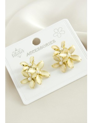 Zenvia Çiçek Mineli Küpe ZNVBJTR-23577