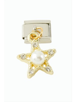 Zenvia Yıldız Inci Sallatılı Çelik Charm ZNVBJTR-23577