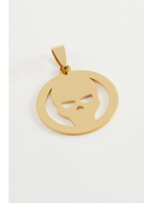 Zenvia Kuru Kafa Çelik Kolye Ucu 2,5 cm ZNVBJTR-23577