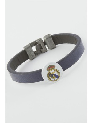 Zenvia Lacivert Renkli Suni Deri Bileklik ZNVBJTR-23577