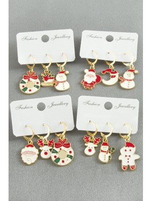 Zenvia Yılbaşı Temalı Lüx Mineli Küpe ZNVBJTR-23577