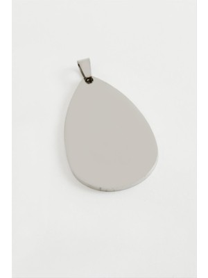 Zenvia Oval Isim Yazılabilir Çelik Kolye Ucu 4,5 cm ZNVBJTR-23577