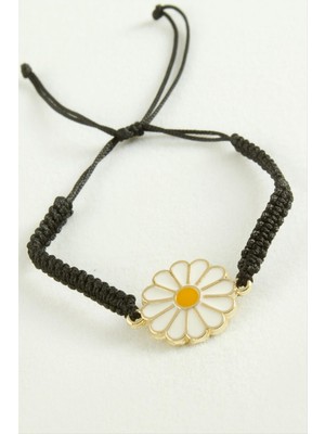 Zenvia Papatya Makrome Ip Bileklik ZNVBJTR-23577