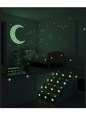 Zenvia Fosforlu Etiket Karanlıkta Işık Veren Yıldız Tozu Etiketleri ZNV-EVVN3263