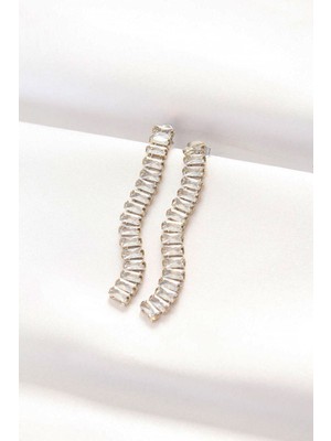 Zenvia 316L Çelik Gold Renk Su Yolu Küpe ZNV-EBJT4377