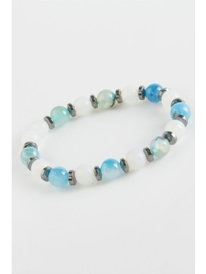 Zenvia Akik Ay Taşı Doğaltaş Bileklik ZNVBJTR-23577