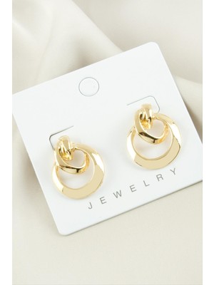 Zenvia Halka Örgülü Yeni Sezon Metal Küpe ZNVBJTR-23577