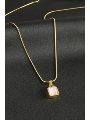 Zenvia Kare Çelik Kolye ZNVBJTR-23577