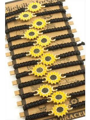 Zenvia Papatya Makrome Örgülü Bileklik ZNVBJTR-23577