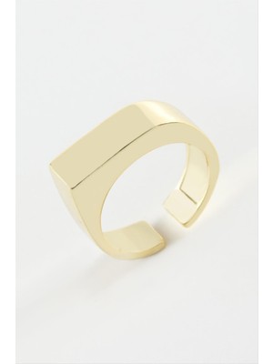 Zenvia Dikdörtgen Metal Yüzük ZNVBJTR-23577