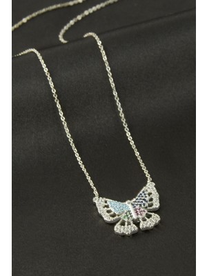 Zenvia Kelebek Zirkon Taşlı Kolye ZNVBJTR-23577