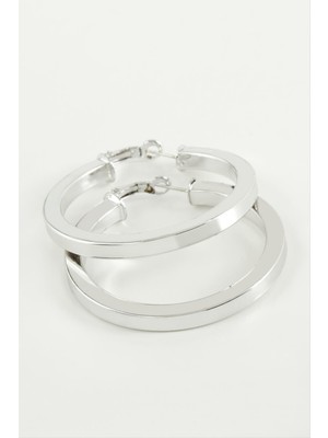 Zenvia Ezme Halka Küpe 4,5 cm ZNVBJTR-23577