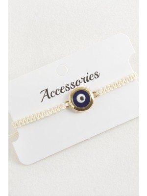 Zenvia Nazar Makrome Örgülü Bileklik ZNVBJTR-23577