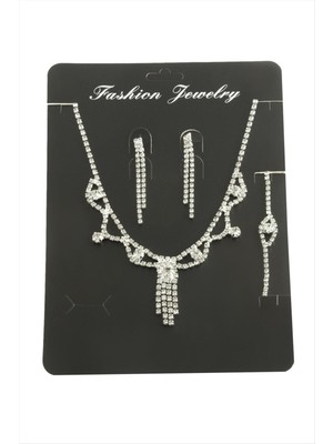 Zenvia Kare Taşlı Set Kolye ZNVBJTR-23577