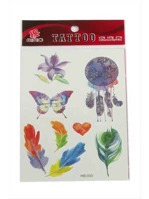 Zenvia Yaprak Tattoo Dövme Sticker ZNVBJTR-23577