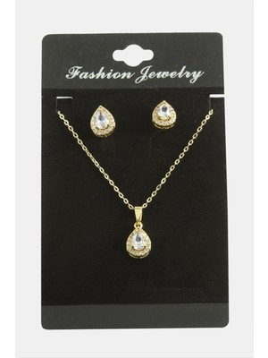 Zenvia Damla Zirkon Taşlı Set Kolye ZNVBJTR-23577