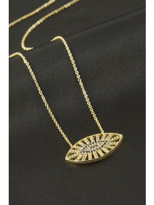 Zenvia Göz Zirkon Taşlı Kolye ZNVBJTR-23577