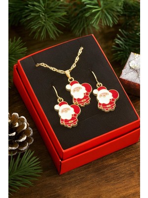 Zenvia Noel Baba Yılbaşı Kutulu Zincir Kolye Set ZNVBJTR-23577