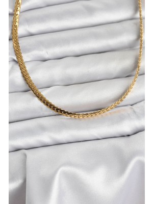 Zenvia 316L Çelik Gold Renk Zincir Kadın Kolye ZNV-EBJT4377