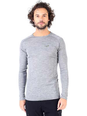 Woolona Remus Uzun Kollu Yün Erkek Termal İçlik - GRY