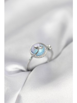 Zenvia Gümüş Renk Balık Kuyruğu Okyanus Model Kadın Yüzük ZNV-EBJT4377