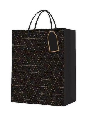 Zenvia Desenli Siyah Küçük Karton Çanta ZNV325-ETT