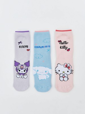 Lc Waikiki Yeni Sezon Hello Kitty Desenli Kız Çocuk Havlu Soket Çorap 3'lü