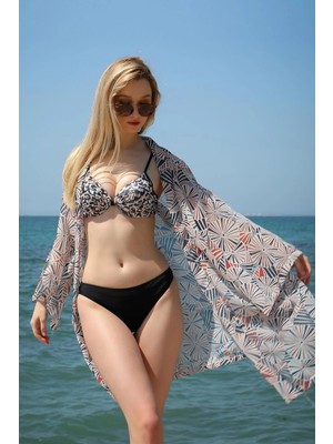 Kadın Yarım Destekli Alt Üst Bikini Takım Pudra