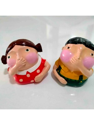 Ikili Biblo (7, 5cm Boy, 6 cm En), Banyo Dekor, Tuvalet Dekor, Salon Biblo