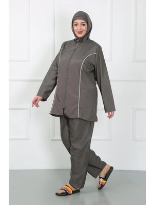 Büyük Beden Tesettür Büyük Mayo Füme