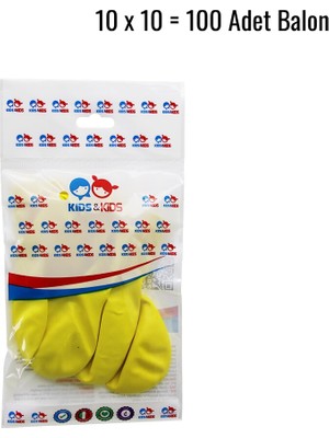 Zenvia Sarı 100PCS Balon G-90A (4887) ZNVA-GO3146