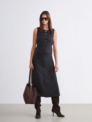 Lc Waikiki Yeni Sezon Beli Kemerli Süet Etek