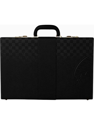 Sprayground Spritz Black Vegan Deri, Sert Gövdeli Unisex Evrak ve Laptop Çantası