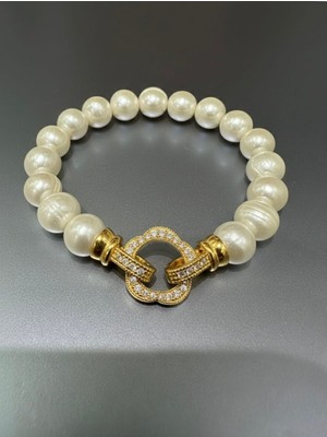 Duran Takı Gerçek Inci Gümüş Bileklik