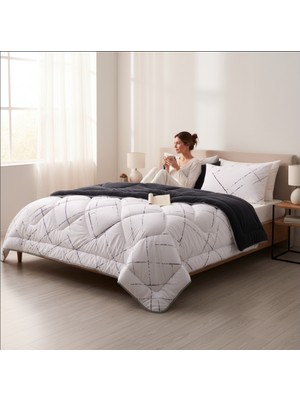 Esre Ev Tekstili Battal Boy Wellsoft Yorgan Seti Yansıma Füme