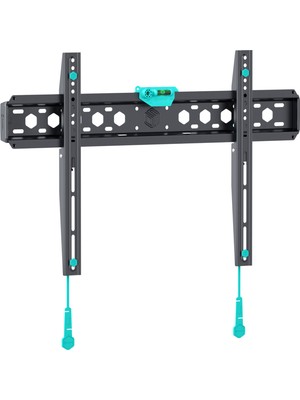 Onkron Fm6-B Sabit Tv Askı Aparatı - 43"-85" Inç Ekran Uyumlu - Max 68.2 kg Kapasite - Ultra Ince 2.9 cm Profil - Su Terazisi ve Montaj Şablonu Dahil - Siyah