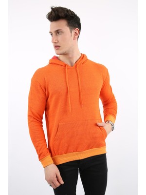 Datatek Iki Iplik Kapşonlu Kanguru Cepli Erkek Günlük Sweatshirt