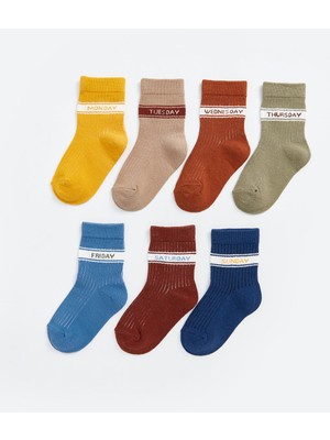 Lc Waikiki Yeni Sezon Baskılı Erkek Bebek Soket Çorap 7'li