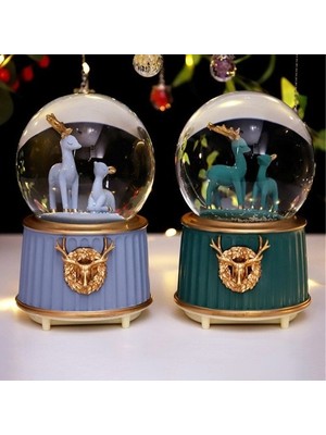 Zenvia Geyikli Büyük Boy Püskürtmeli Kar Küresi ZNV325-ETT