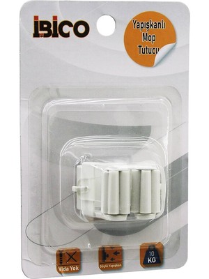 Zenvia Plastik   Mop Sap Tutucu - Askı   Yapışkanlı Montaj= Şeffaf Pvc Plaka  10KG. Taşıma (4887) Znva-