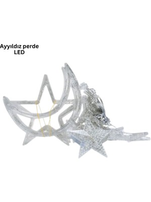 Marsilyan Ay Yıldız Perde LED