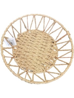 Zenvia Doğal Örgü Yuvarlak Sepet ZNV325-ETT