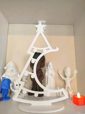 Dekoratif Beyaz Yılbaşı Ağacı Plastik Pla 🎄 28 cm – Şık Yeni Yıl Süsü